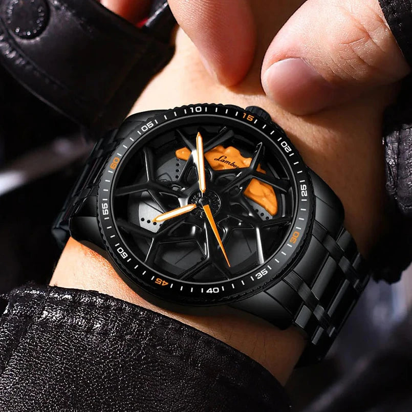 VORTEXA™ Lamborghini SV Spinning Wheel Watch – Power Meets Precision