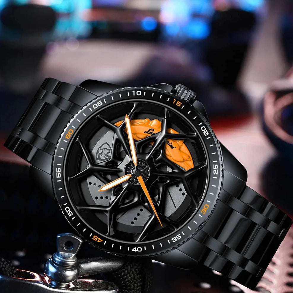 VORTEXA™ Lamborghini SV Spinning Wheel Watch – Power Meets Precision