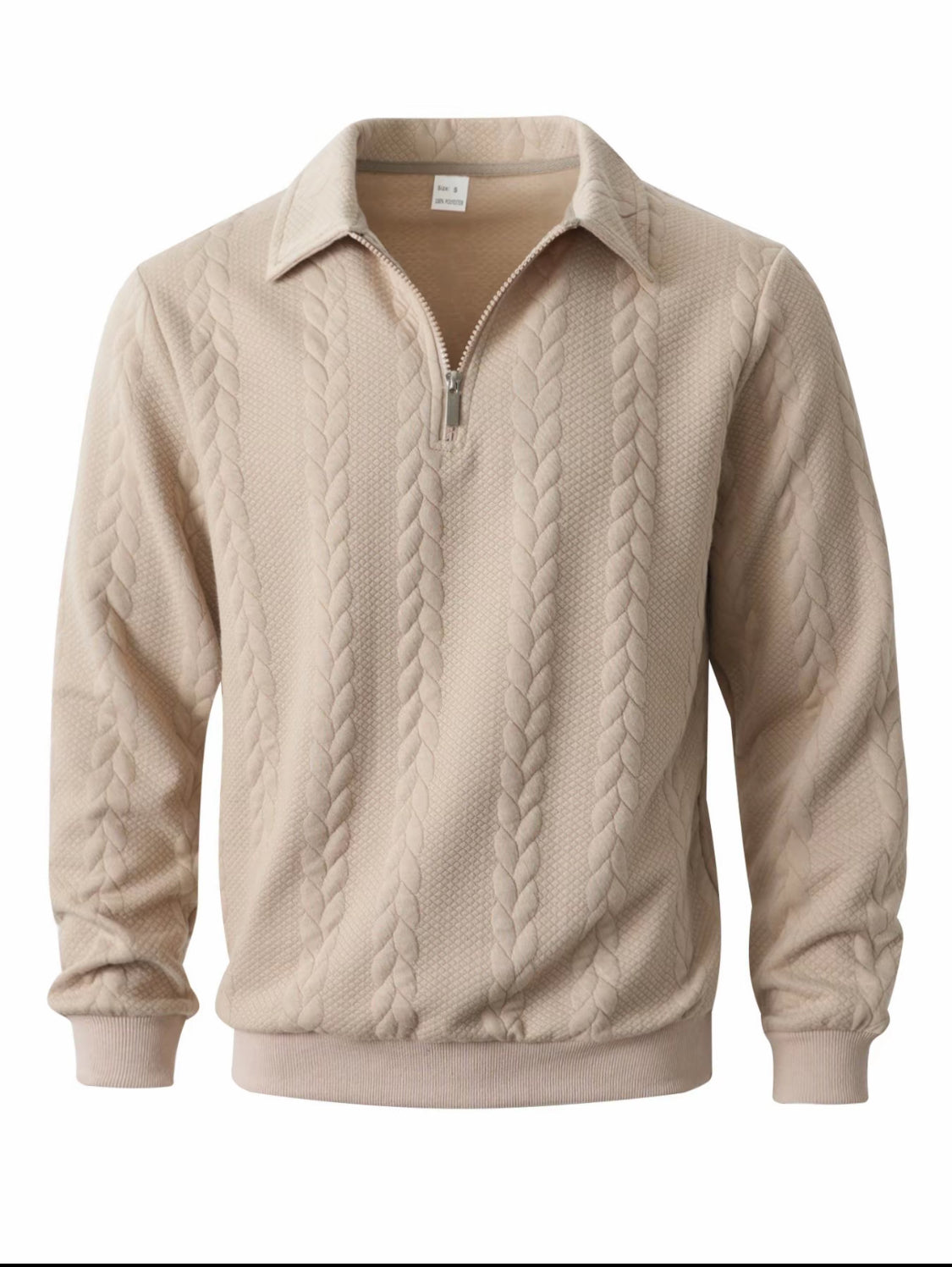 VORTEXA™ Men’s Knitted Polo Sweater – Old Money Style Half-Zip Pullover | Elegant Minimalist Outfit