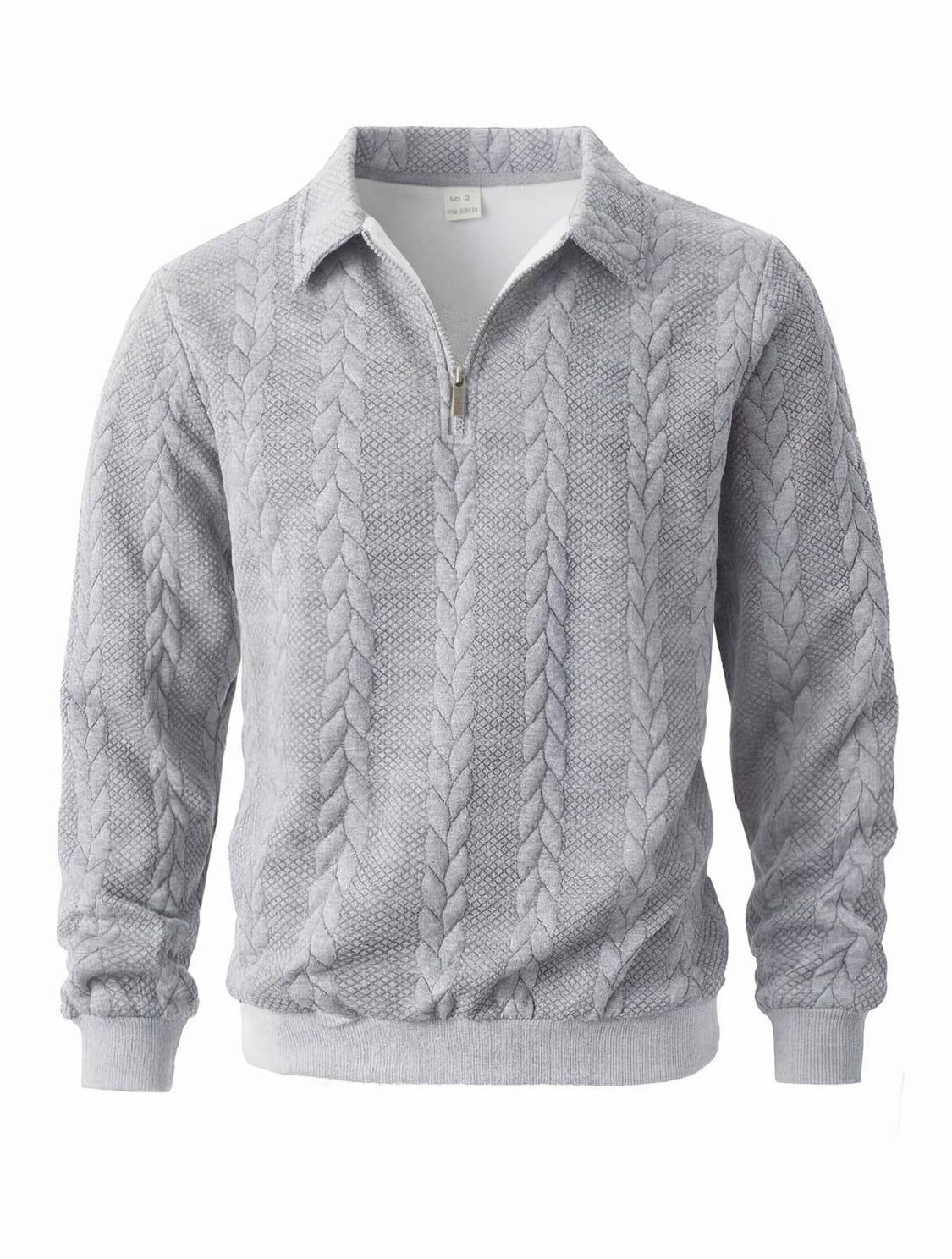VORTEXA™ Men’s Knitted Polo Sweater – Old Money Style Half-Zip Pullover | Elegant Minimalist Outfit
