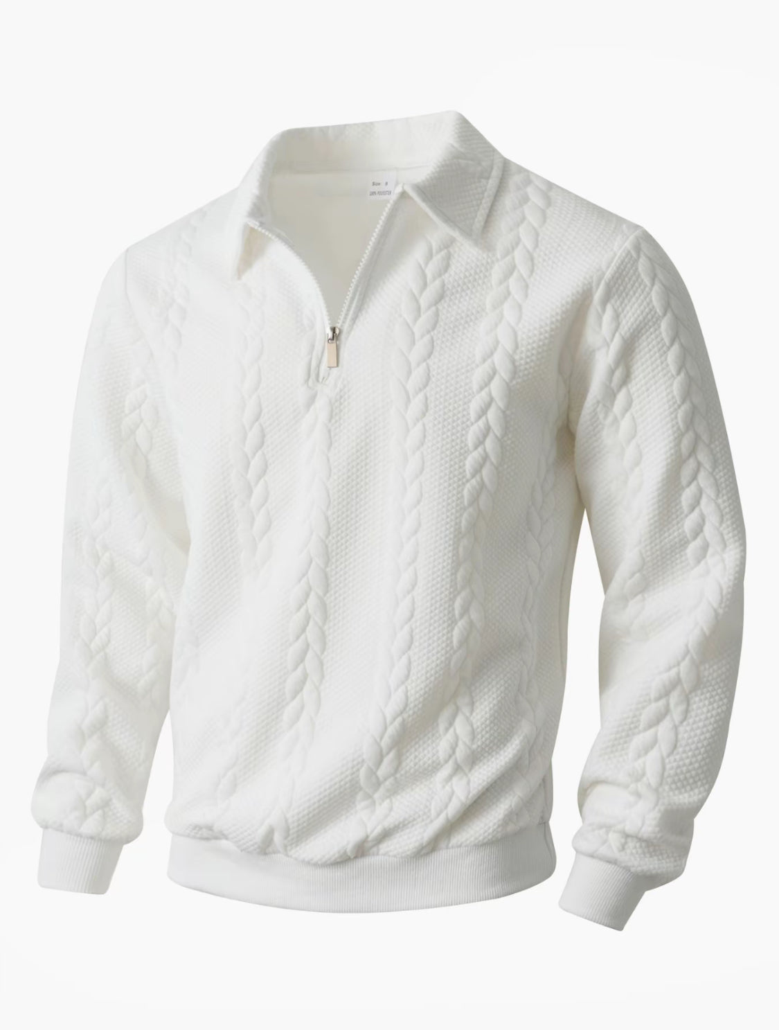 VORTEXA™ Men’s Knitted Polo Sweater – Old Money Style Half-Zip Pullover | Elegant Minimalist Outfit