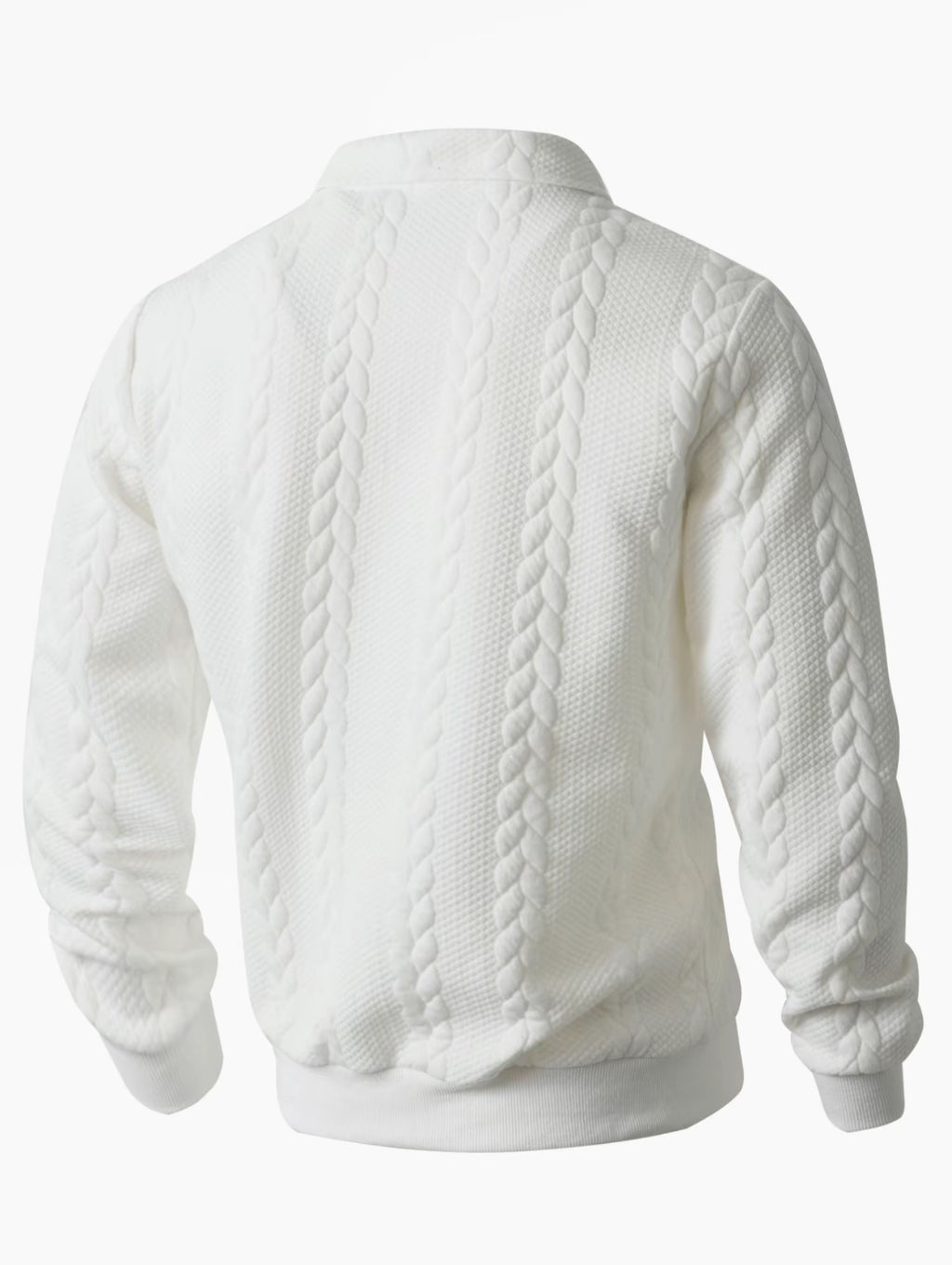 VORTEXA™ Men’s Knitted Polo Sweater – Old Money Style Half-Zip Pullover | Elegant Minimalist Outfit