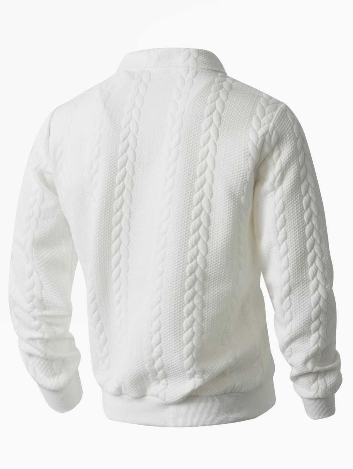 VORTEXA™ Men’s Knitted Polo Sweater – Old Money Style Half-Zip Pullover | Elegant Minimalist Outfit