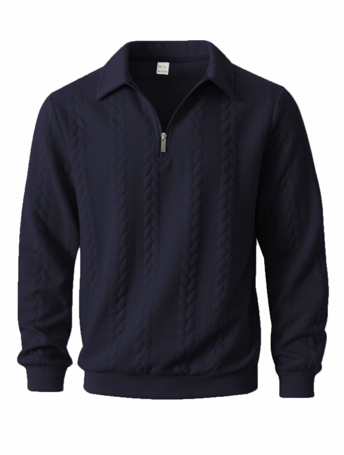 VORTEXA™ Men’s Knitted Polo Sweater – Old Money Style Half-Zip Pullover | Elegant Minimalist Outfit
