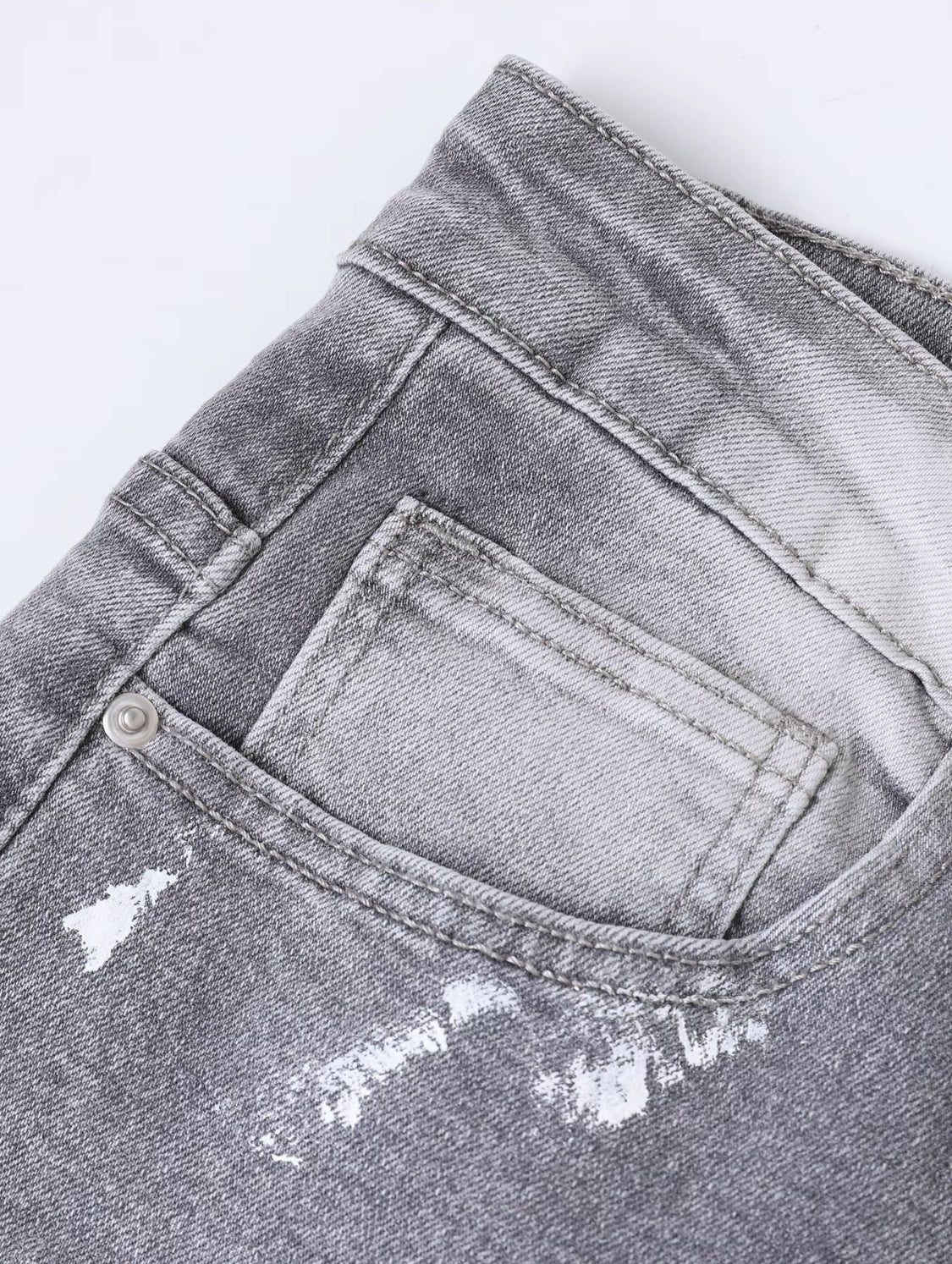 VORTEXA™ Flare Jeans Grey – Vintage Wash Streetwear Denim