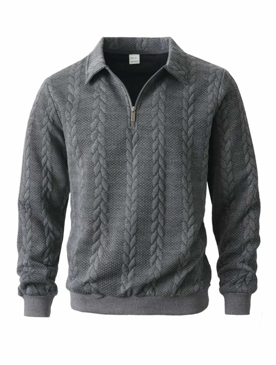 VORTEXA™ Men’s Knitted Polo Sweater – Old Money Style Half-Zip Pullover | Elegant Minimalist Outfit