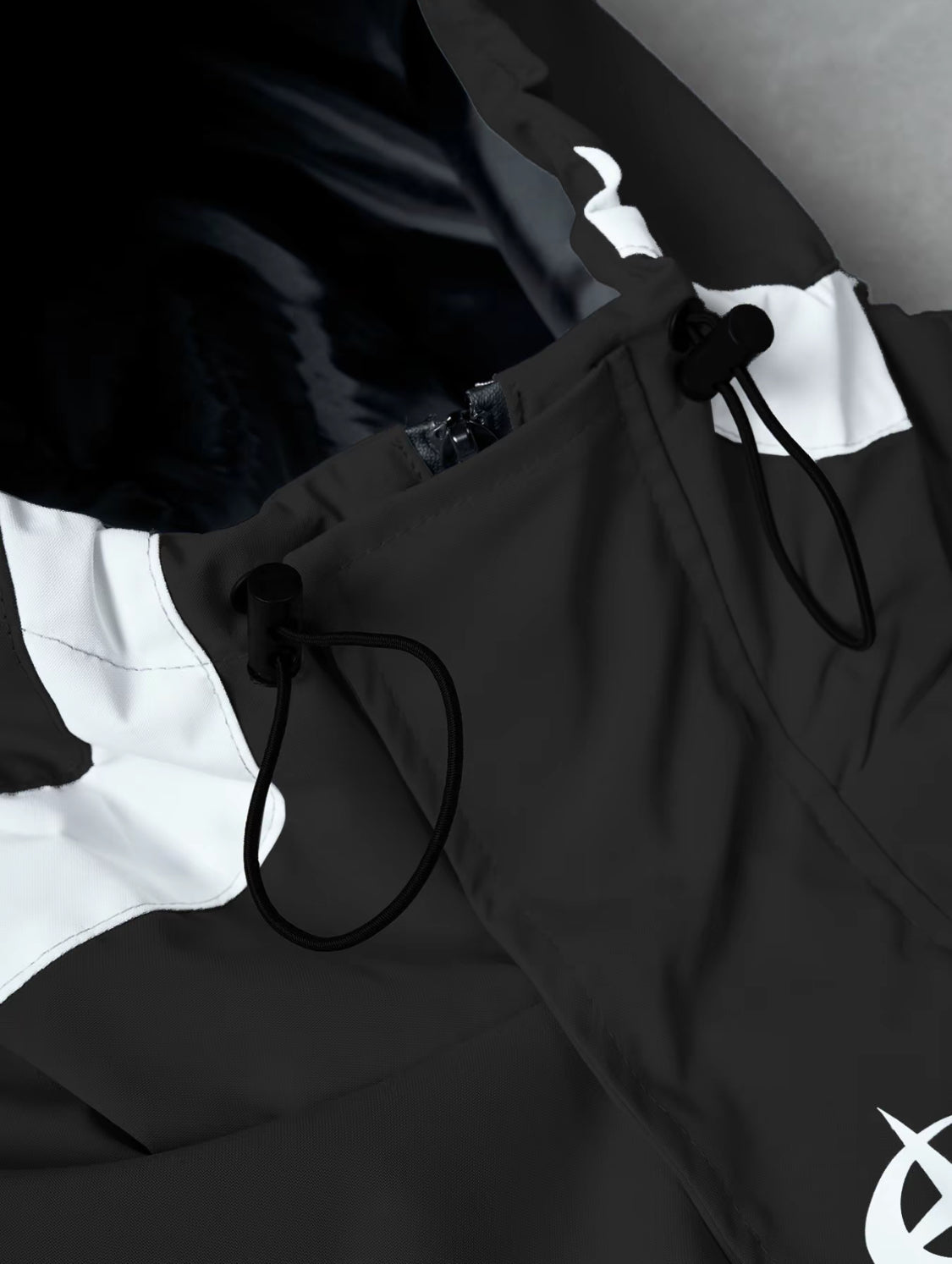 VORTEXA™ Men’s Windbreaker Jacket – Black & White Streetwear
